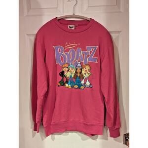 Bratz Crewneck Sweatshirt Pink‎ Graphic Pullover Y2K Cartoon Top